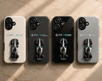 Mercedes F1 telefoonhoesje Kimi Antonelli Cover voor iPhone 17Pro, 16, 15, 14, 13, 12 Samsung S25, S24, S23, S22, A16, A26, Pixel 10, 9 Pro, 8, 7