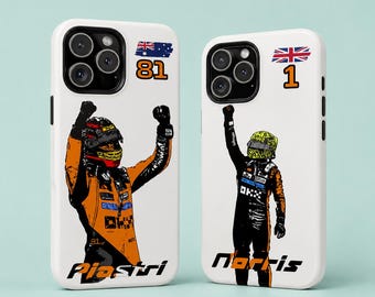 Mclaren Racing F1 Phone Case Motorsport Cover for iPhone 17Pro, 16, 15, 14, 13, 12, 11, Samsung S26, S25, S24, S23, A35, A55, Pixel 9, 8, 7