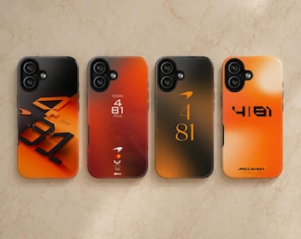 Lando Norris Telefoonhoesje Oscar Piastri Formula 1 Team Cover voor iPhone 17Pro, 16, 15, 14, 13, 12 Samsung S25, S24, S23, S22, A16, A26, A55
