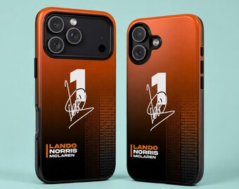 Mclaren Racing F1 Phone Case Sport Cover for iPhone 17Pro, 16, 15, 14, 13, 12, 11, Samsung S26, S25, S24, S23, A35, A55, Pixel 9, 8, 7, 6