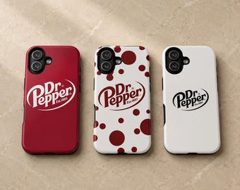 Capa para celular Dr. Pepper, estampa de refrigerante de verão, para iPhone 17 Pro, 16, 15, 14, 13, 12, 11, Samsung S25, S24, S23, A16, A35, A55, Pixel 10, 9, 8