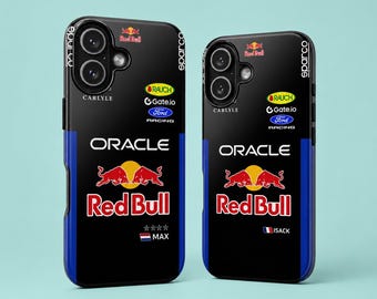 Red Bull Racing F1 Phone Case Sport Cover for iPhone 17Pro, 16, 15, 14, 13, 12, 11, Samsung S26, S25, S24, S23, A35, A55, Pixel 9, 8, 7, 6