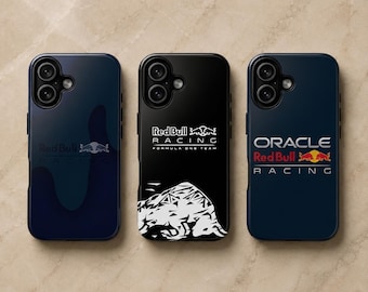 Oracle Red Bull Racing telefoonhoesje Formula 1 Team Cover voor iPhone 17Pro, 16, 15, 14, 13, 12, 11, Samsung S26, S25, S24, S23, A16, Pixel 10