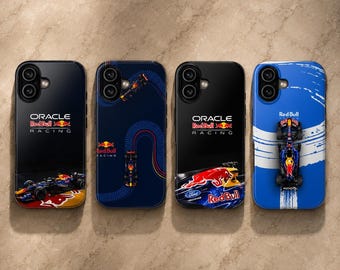 Red Bull Phone Case Formula 1 Team Tough Cover voor iPhone 17Pro, 16, 15, 14, 13, 12, 11, Samsung S26, S25, S24, S23, A16, A35, Pixel 10, 9,8
