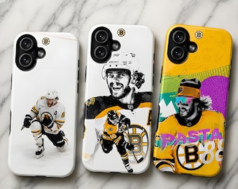 David Pastranak Telefoonhoesje NHL Ice Hockey Boston Bruins Cover voor iPhone 17Pro, 16, 15, 14, 13, 12, 11, Samsung S26, S25, S24, S23, A16, A35