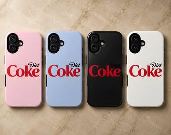 Capa para celular com estampa de Coca-Cola Diet para iPhone 17 Pro, 16, 15, 14, 13, 12, Samsung S25, S24, S23, S22, A16, A26, A55, Pixel 10, 9 Pro, 8, 7