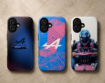 Alpine F1 telefoonhoesje Formula 1 Team Cover voor iPhone 17Pro, 16, 15, 14, 13, 12, 11, Samsung S26, S25, S24, S23, A16, A35, Pixel 10, 9, 8