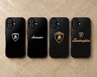 Capa para celular Lamborghini com logo de carro esportivo de luxo para iPhone 17 Pro, 16, 15, 14, 13, 12, Samsung S25, S24, S23, S22, A16, A26, Pixel 9, 8, 7