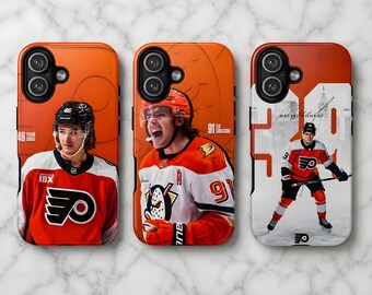 Anaheim Ducks telefoonhoesje NHL ijshockey Trevor Zegras Cover voor iPhone 17Pro, 16, 15, 14, 13, 12, 11, Samsung S26, S25, S24, S23, A16, A35