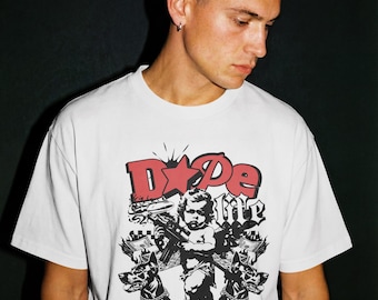 Dope Life oversized T-shirt, vintage streetwear graphic shirt, Y2K urban fashion shirt, unisex oversized shirt, statement streetwear