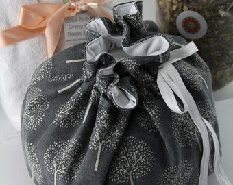 Cotton Grey Money Tree Lotus Birth Kit - Lined
