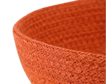 Orange Jute Bowl Basket