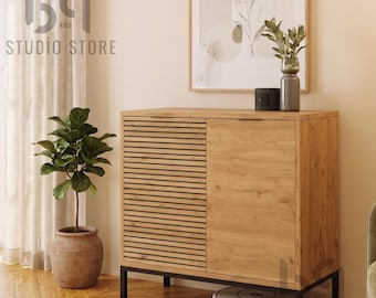 Handgemaakte moderne houten koffiebarkast, buffetkast keukenopslag, buffetkast, koffiestation
