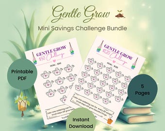 Spar-Challenge Bundle | Budget Tracker Printable | Sanftes Wachsen, Gemütlich, Ersparnisse PDF | Sofort Download