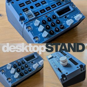 WINCTRL 32 TCAS/RMP desktopSTAND – Modularer Einzel- & Doppel-Tischständer und RadioDock - Flight Sim Panel Mount