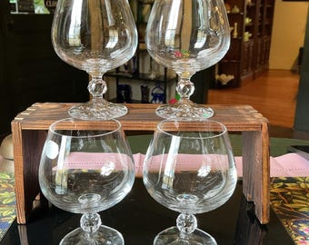 Taças de conhaque de cristal importado CLAUDIA LMK 4 5/8" (4)