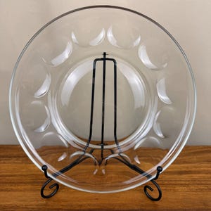 Vintage Pyrex-Glas-Eierplatte, rund, 12 Fächer, gewellter Rand, 25 cm