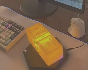 Magnetische zwevende geldlamp Drijvend Gloeiend Cash Gamer Desk Setup Cyberpunk Decor Cadeau