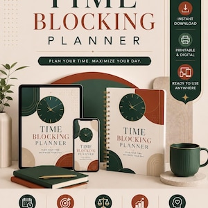 productivity planner, time blocking planner, ipad planner, hourly planner, timeblocking planner , time block planning, work planner