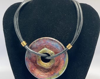 Raku Ceramic Necklace