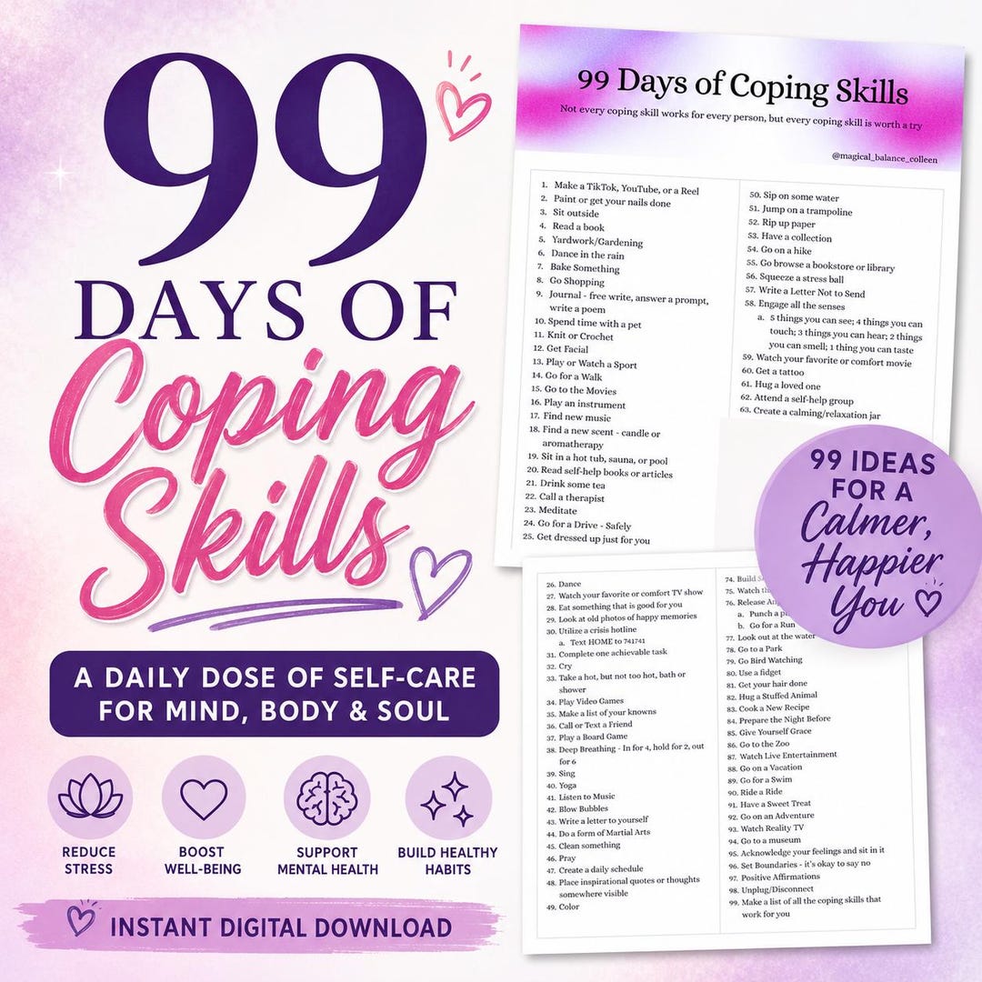 99 Days of Coping Skills - Etsy México