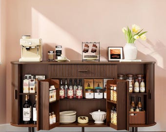 Sideboard Buffet Cabinet Modern Farmhouse Coffee Bar Storage
