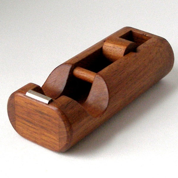 Vtg Kalmar Designs Denmark Teak Sculptural Tape Dispenser Mid Century Danish Modern