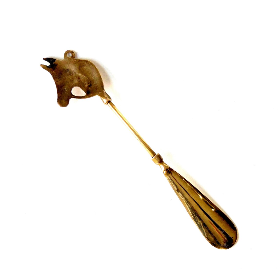 SHOEHORN HORSE HEAD 12in Solid Brass 60s Equestrian Boot Horn Etsy