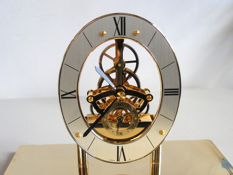 Vintage SEIKO Pyramid Skeleton Clock Quartz Model QAW109G | Etsy