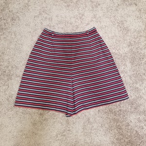 NOT FOR SALE // The Villager Shorts Vintage Red White & Blue Striped Shorts 60&#39;s/70&#39;s Retro July 4th Parade America High Waisted Patriotic