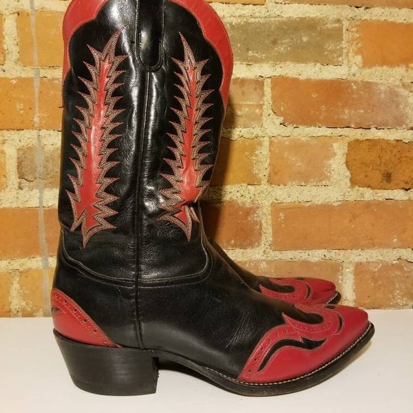 Red Cowboy Boots - Etsy