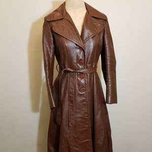 OVERA LEATHER JACKET / Vintage Dark Chocolate Brown Trench - Etsy