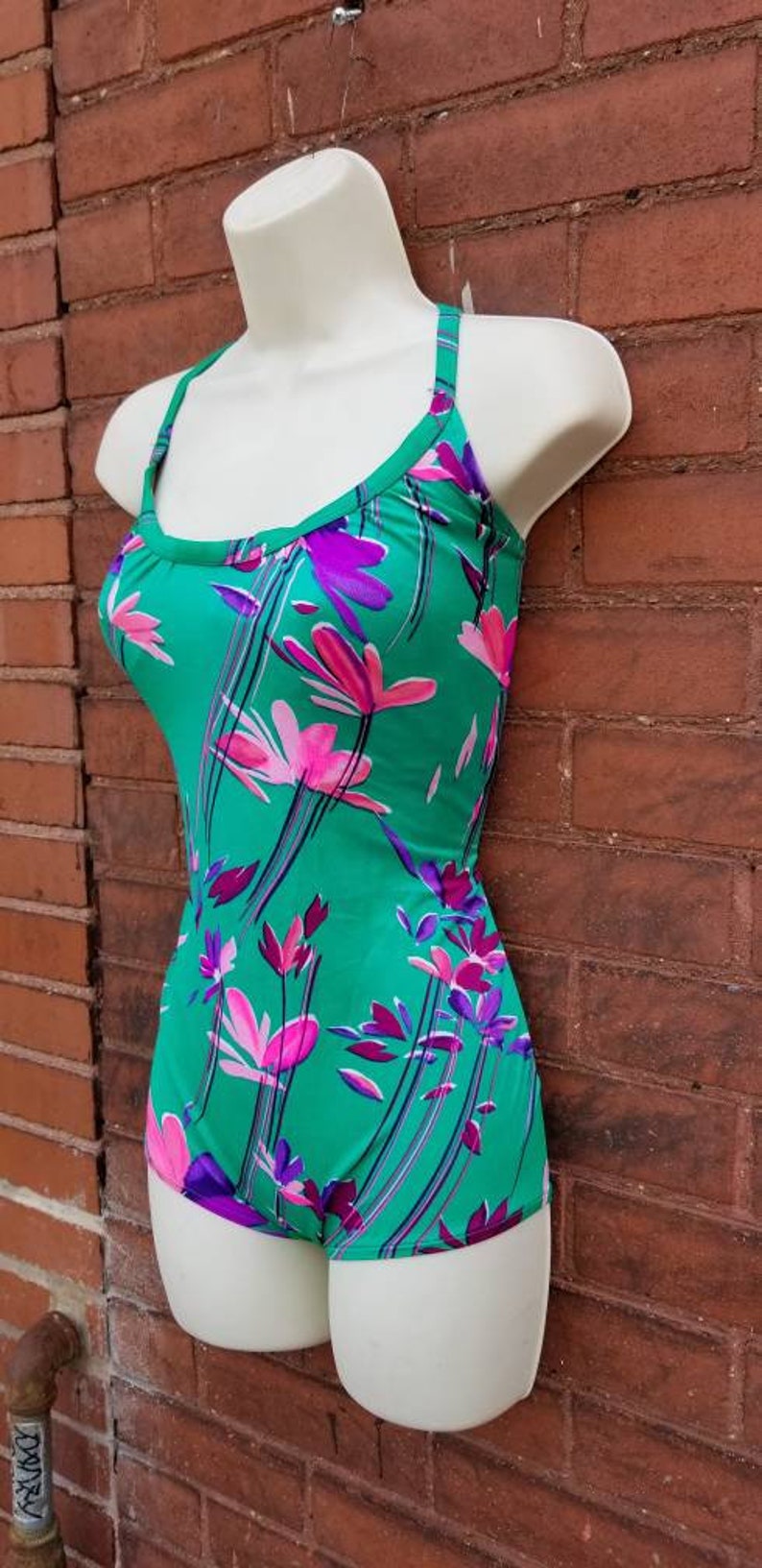 Styled In CALIFORNIA For JCPenney Swimsuit // Vintage Green Etsy