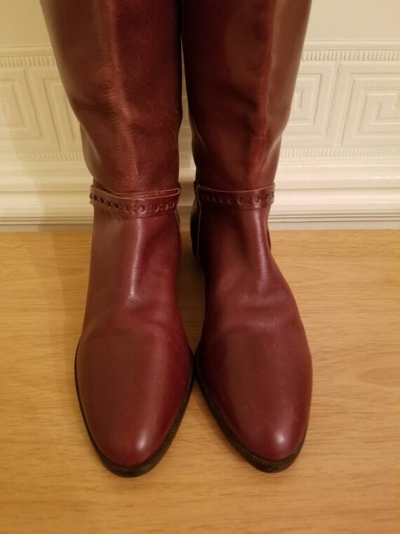 ETIENNE AIGNER BOOTS / 70's Vintage Brown Leather… - image 5