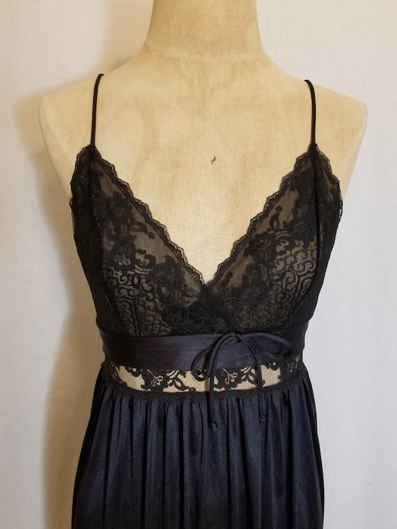 GILEAD BLACK SLIP // Vintage Lingerie 70's Sexy L… - image 6