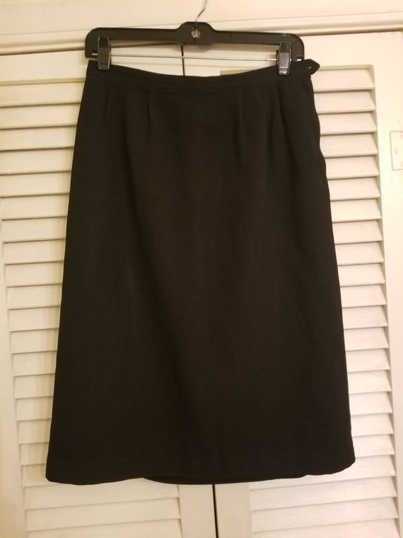 60s HARRODS CALIFORNIA SKIRT / Basic Black Riding… - image 1