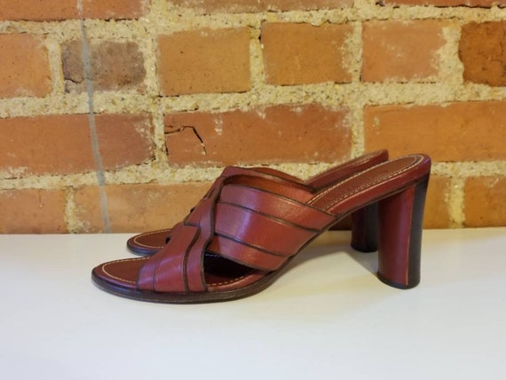 COLE HAAN HEELS // Vintage Oxblood Red Leather Wo… - image 3