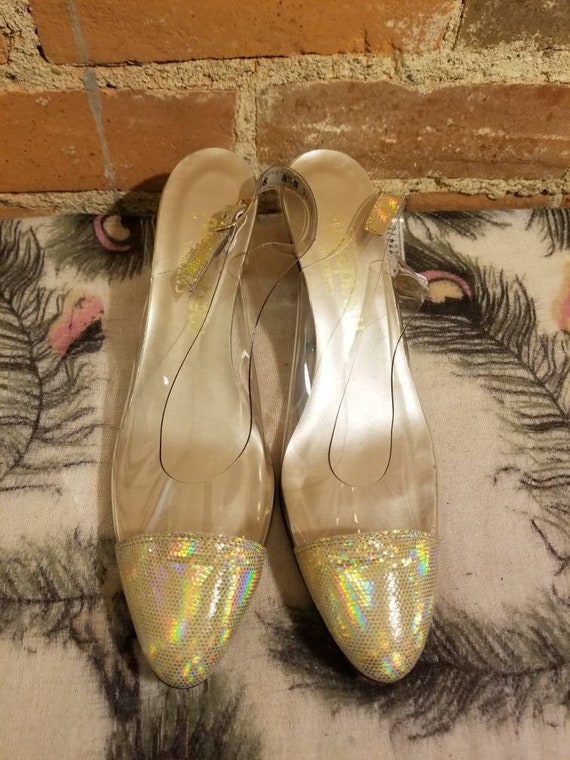 RETRO CINDERELLA HEELS // Vintage 60s Clear Plast… - image 2