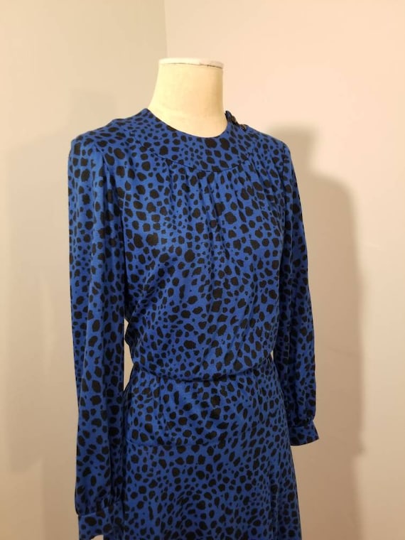 NAT KAPLAN COUTURE Dress // Sexy Vintage Cobalt R… - image 2