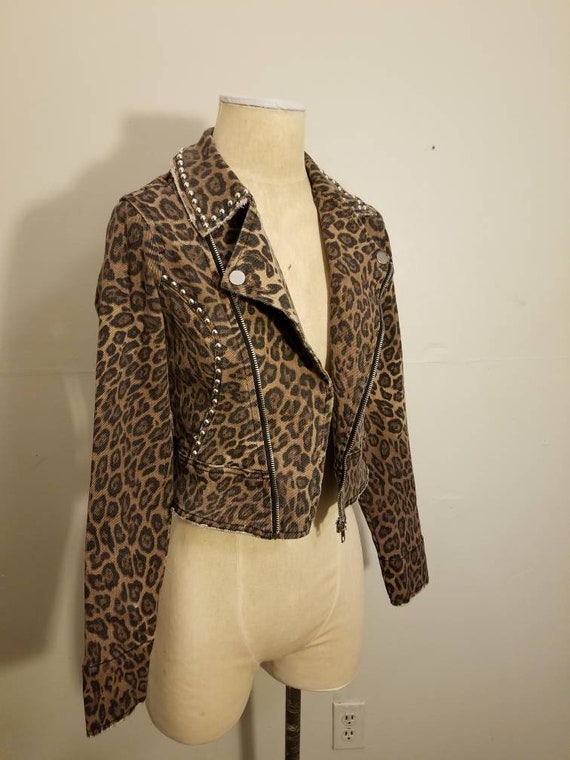 NOT FOR SALE // Cheetah Studded Jacket Animal Pri… - image 6