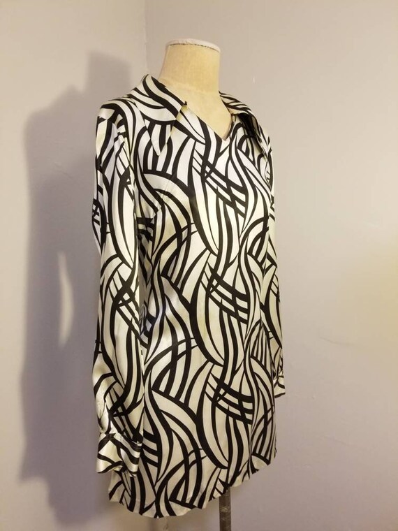 LADY BAYARD DRESS // Vintage Mod Black & White Ps… - image 3