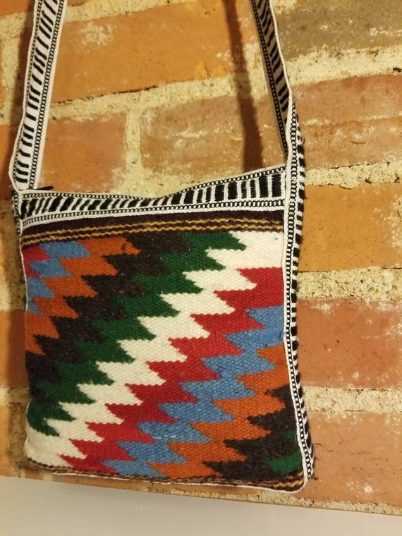 NOT FOR SALE // Wool Woven Purse Hand Woven Zig Z… - image 5