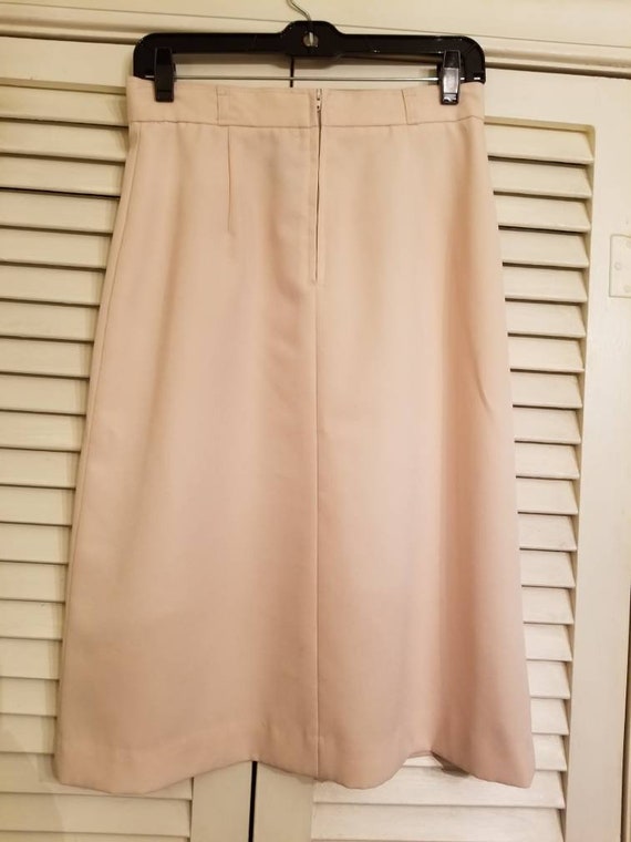 60's COLLEGE TOWN SKIRT // Peach Nude Lite Pink S… - image 3