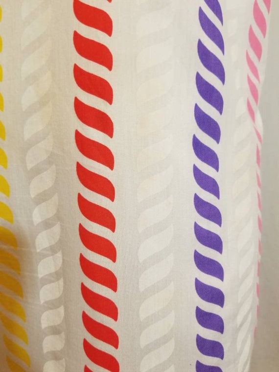SMART TIME DRESS // 70's Rainbow Striped Swirl Pr… - image 7