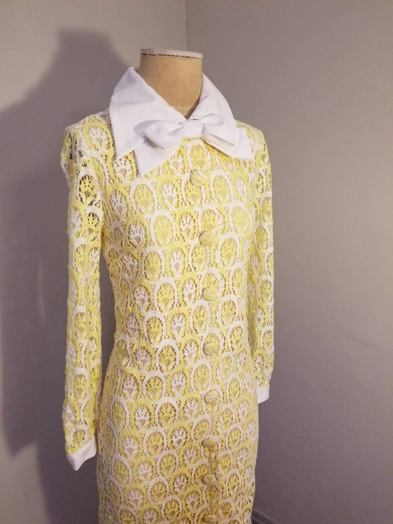 NOT FOR SALE // Lace Overlay Dress Vintage 60's Y… - image 3