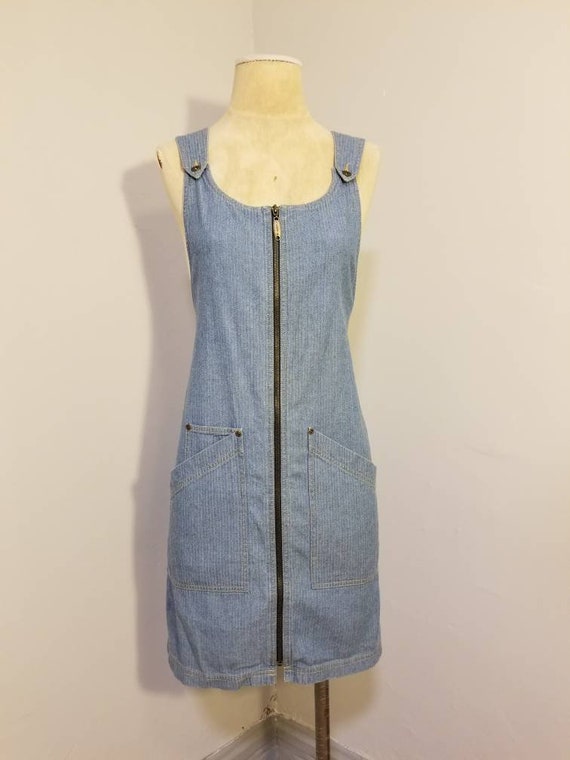 sachin and babi light blue dress Denim Pinafore Dress