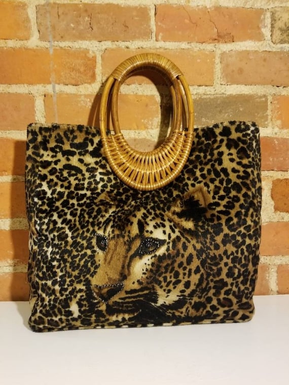 NOT FOR SALE // Leopard Faux Fur Beaded Brown Anim