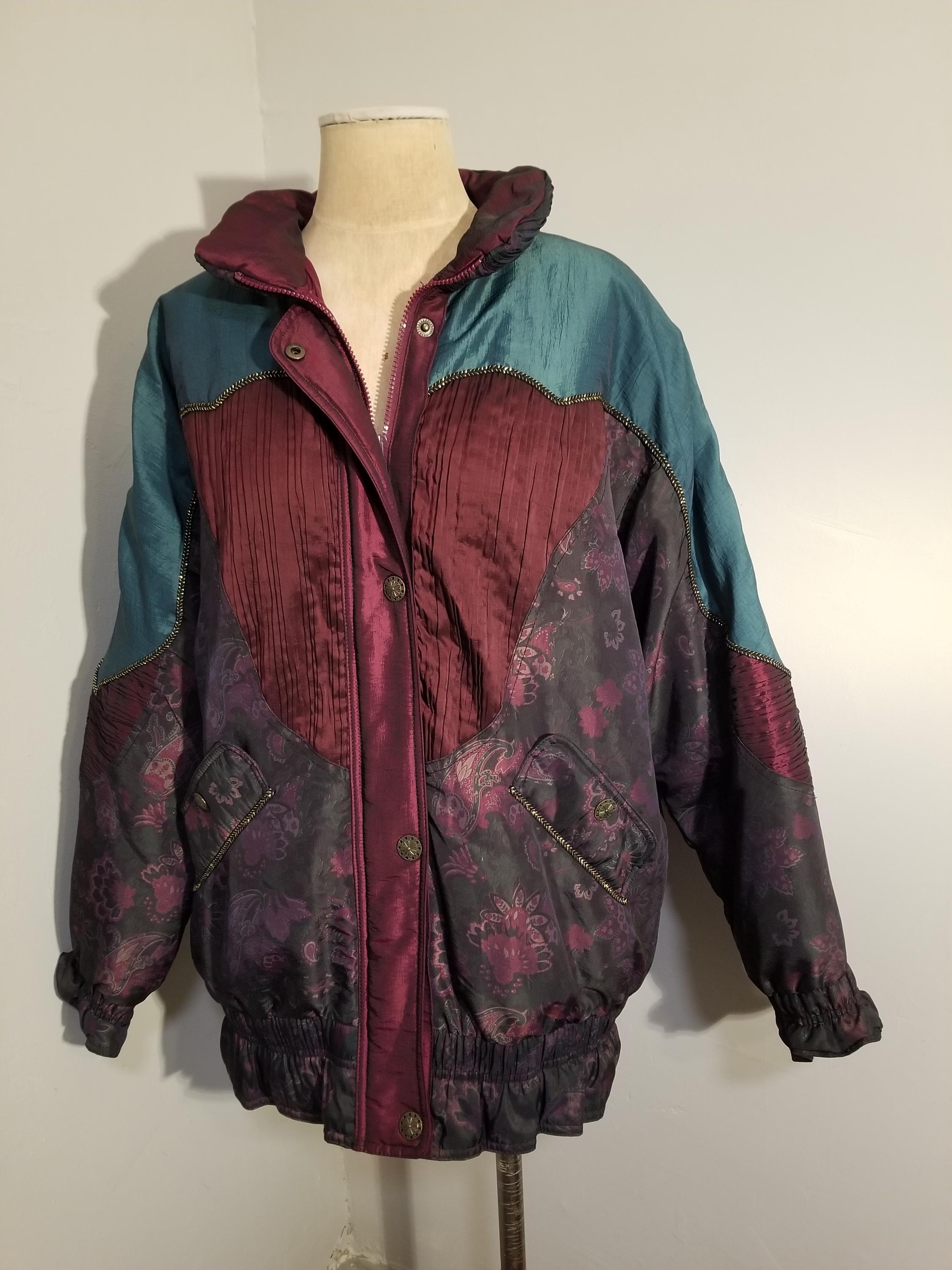 G4000 VINTAGE JACKET // 90's Funky Patchwork Pleated Floral G4000 VINTAGE JACKET // 90's Funky Patchwork Pleated Floral