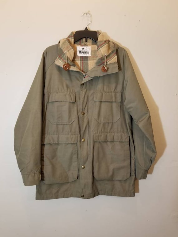 NOT FOR SALE // Woolrich Jacket Green Wool Plaid Parka Chore Farm