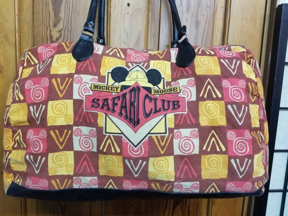 MICKEY MOUSE CLUB Travel Bag // 80's Canvas Afric… - image 1